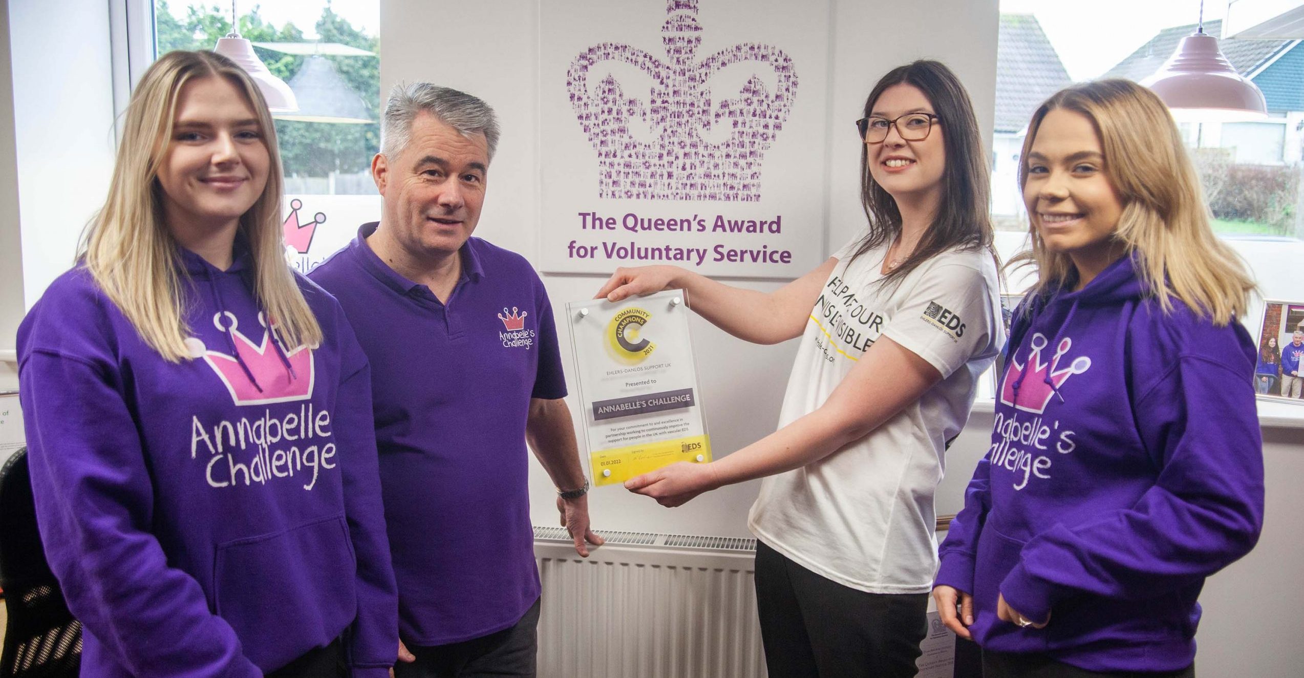 Annabelles Challenge Presented with the EDS UK community champions award
