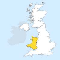 UK map highlighting Wales
